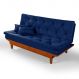 Sofa Cama Caribe 3 Lugares Reclinavel Base Em Madeira Revestido Suede