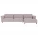 Sofá 370cm com Chaise Direita Franz Suede Rosê G52 - Gran Belo