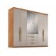 Image of Guarda-Roupa Casal com Espelho Giardino 6 Portas 4 Gavetas Amêndola e Nude MO895CL09NXEMOB