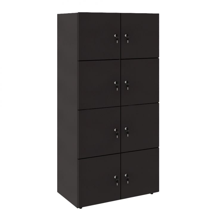 Armário Locker Duplo Module 8 PT Preto