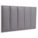 Cabeceira Solteiro Estofada Para Cama Box Kit 5 Placas Adesivas - Modelo Reta Courino Cinza