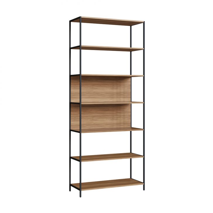 Estante Concept Nogal e Preta