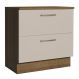 Balcão Armário de Cozinha 80 cm 2 Gavetas Rustic/Crema Agata Madesa