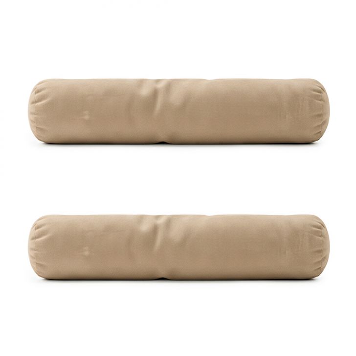 Conjunto Com 2 Capas De Almofada Rolinho Candy 63x22 Suede Bege