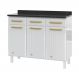 Balcão de Cozinha de Aço com Tampo 3 Portas e 3 Gavetas 105cm Multimóveis CR20360 Branco