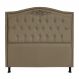 Cabeceira Casal King 195cm Para Cama Box Greta Suede Capuccino - DS Estofados