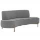 Sofá Orgânico 02 Lugares 150cm Argos Pés Ouro Fosco Linho Cinza - Nexta Casa
