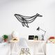 Quadro Escultura Baleia One Line 80x40 Preto