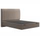 Cama Casal Baú Flutuante Com Cabeceira 140cm Spazio S04 Linho Bege - Lyam Decor