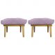 Kit 2 Puff Decorativo Retangular Para Sala Quarto Penteadeira Marty Linho Rose