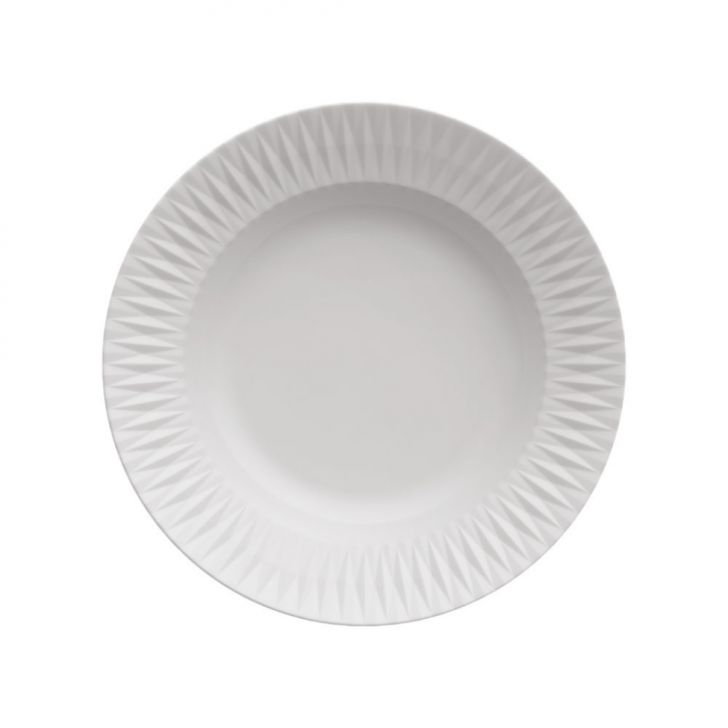 Prato Fundo Diamante Branco 24 cm