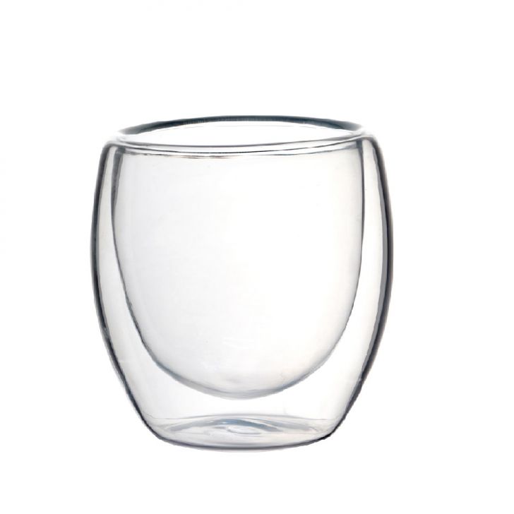 Copo Coffee Time com Parede Dupla 90 ml Transparente