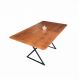 Mesa de Jantar Angra Amadeirado 1,60m x 0,90m com Base de Metal Preto