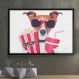 Quadro Decorativo Cachorro no Cinema-24x34Cm