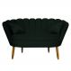 Namoradeira Pétala 2 Lugares Decorativa Veludo Verde - Montanaris Decor
