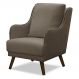 Poltrona Decorativa Catar com Tachas Veludo Bege G33 - Gran Belo