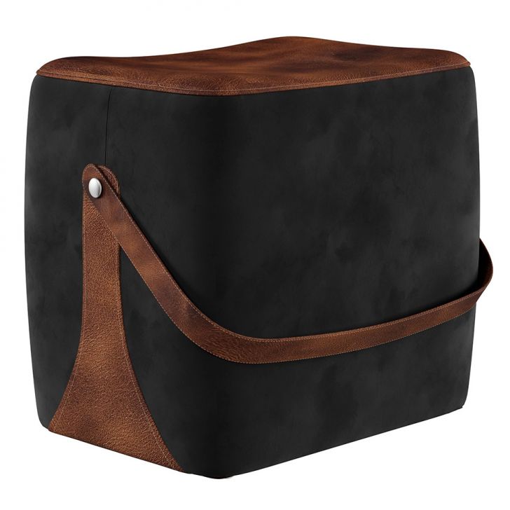 Puff Bag Preto E Bege