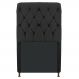 Cabeceira Estofada Cristal 100 cm Solteiro Com Capitonê Suede Preto - Amarena Móveis