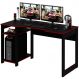 Mesa para Computador Gamer Espaço para 2 Monitores e CPU Preto/Vermelho