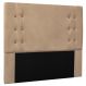 Cabeceira Estofada Cama Box Casal King Size Monreale 195cm Suede Bege - Desk Design