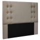 Cabeceira Estofada Cama Box Casal Queen Size Monreale 160cm Linho Rústico Areia - Desk Design