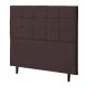 Cabeceira Solteiro Bari 90cm Para Cama Box Suede Marrom - DS Estofados