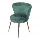 Cadeira de Jantar Modelo Nanda base cobre - Assento em Espuma Revestido em Veludo 79x57x60cm