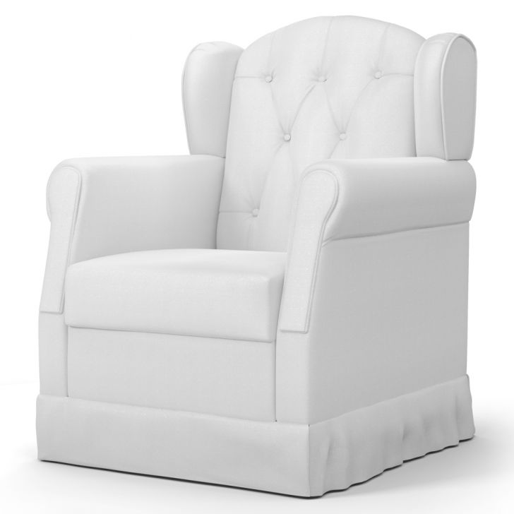 Poltrona de Amamentação Balanço Letícia Sintético Branco - Phoenix