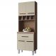 Armario Paneleiro 4P 1G 197x60 cm Vitoria Savana Off White Mobbs