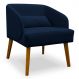 Poltrona Decorativa Virgínia Veludo Azul Marinho - Montanaris Decor