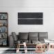 Quadro Preto Linha Minimalista 100x50 Caixa Branco