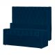 Conjunto Cabeçeira mais Calçadeira Baú Casal Super King Emma Suede Azul Marinho
