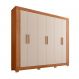 Guarda-Roupa Casal Eden 6 Portas 2 Gavetas Freijó e Off White