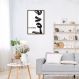 Quadro Frase All You Need is Love 60x43 Caixa Marrom