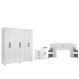 Conjunto Quarto de Casal Completo Ferrara Branco