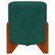 Puff Decorativo Redondo Confortável Para Sala Penteadeira Eloah Suede Verde