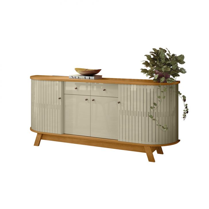 Buffet Mônaco 4 Portas 2 Gavetas Cumaru e Opala