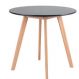 Mesa De Jantar Redonda Leda 90cm Preta