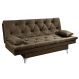 Sofá cama Austria reclinável 3 pocições Suede Cappuccino Essencial Estofados