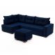 Image of Sofá de Canto 7 Lugares Glória Suede Azul MO489UP98WTDMOB