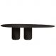 Mesa de Jantar Oásis Orgânica Cilíndrica Ébano 160x90 cm