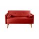 Namoradeira Sofá 2 Lugares Luma - Suede Vermelho
