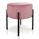 Puff Iron Suede Rose Base Preto Palito D'Rossi
