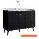 Balcão Cozinha Atena 3 PT 1 GV Onix Preto