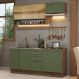Armário de Cozinha Completa 180 cm Rustic/Verde Vik Madesa 05