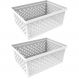 Kit 2 Cestos Organizador Branco Crippa Caixa Média Retangular Closet Escritório Banheiro
