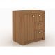Armário 03 Gavetas e 01 Porta para Home Office ME4111 Amendoa - Tecno Mobili