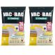 Kit 2 Sacos Vac Bag Ordene para Roupas Médio 45x65cm A Vácuo Polietileno Reutilizável
