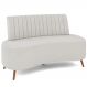 Sofá Chaise Living 2 Lugares 135cm Para Sala Cayman K01 Bouclê Creme - Lyam Decor