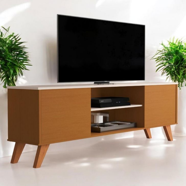 Rack TVs 60 Polegadas Monte Argentino Cedro Off White